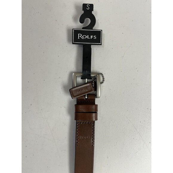 Rolf’s Men's - Brown Genuine Leather Belt -Casual Wear-Silver Buckle -Size Small - Picture 2 of 4